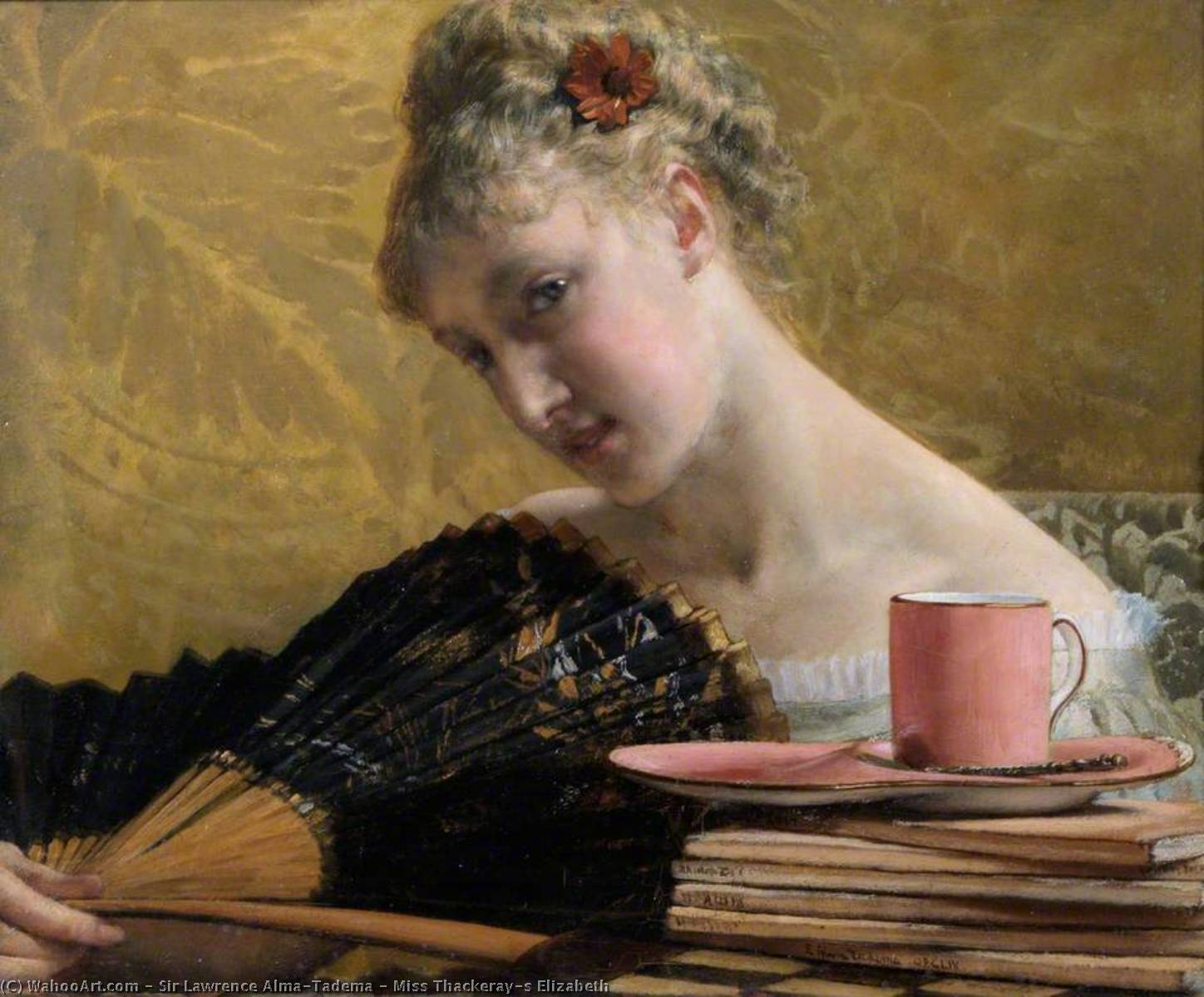 Wikioo.org - The Encyclopedia of Fine Arts - Painting, Artwork by Lawrence Alma-Tadema - Miss Thackeray's Elizabeth