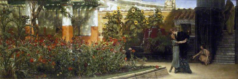 Wikioo.org - The Encyclopedia of Fine Arts - Painting, Artwork by Lawrence Alma-Tadema - A Hearty Welcome