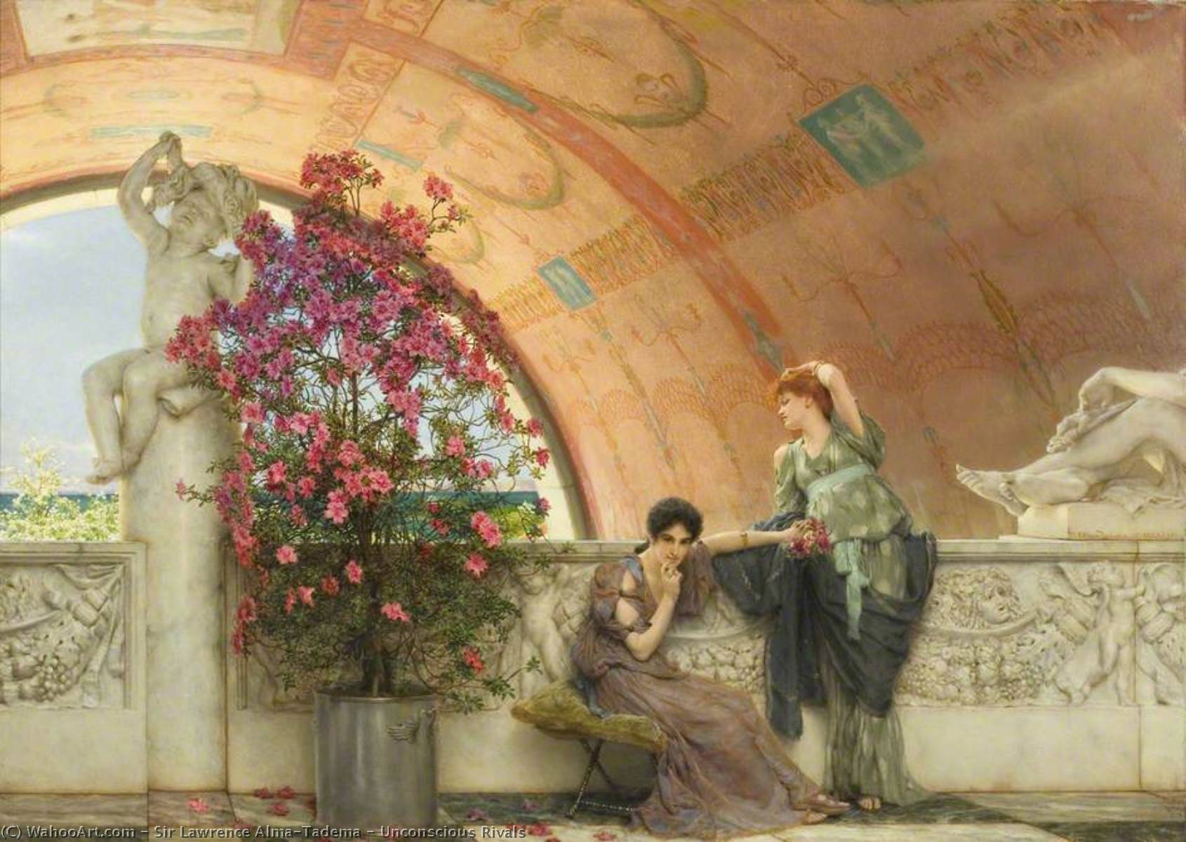 Wikioo.org - The Encyclopedia of Fine Arts - Painting, Artwork by Lawrence Alma-Tadema - Unconscious Rivals