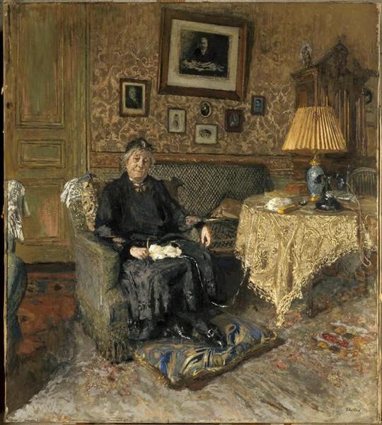 Wikioo.org - The Encyclopedia of Fine Arts - Painting, Artwork by Jean Edouard Vuillard - PORTRAIT DE MME BENARD