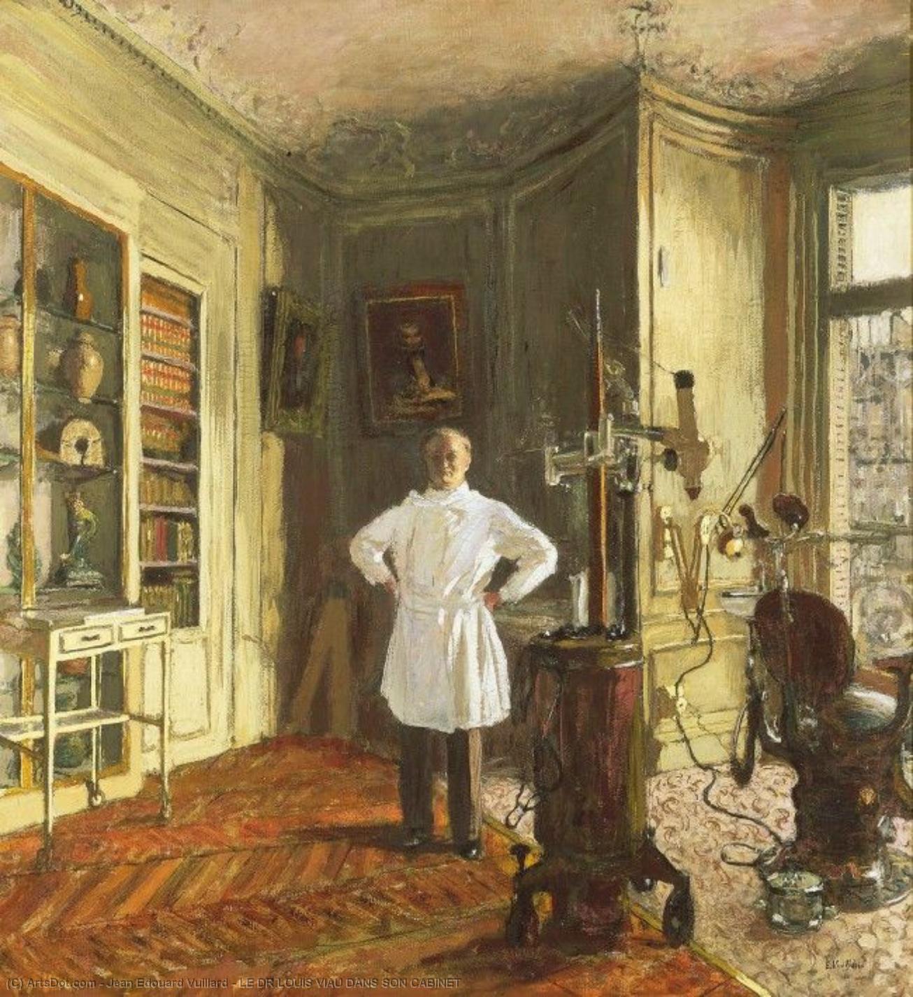 Wikioo.org – L'Encyclopédie des Beaux Arts - Peinture, Oeuvre de Jean Edouard Vuillard - LE DR LOUIS VIAU DANS FILS BUFFET