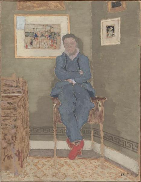 Wikioo.org - The Encyclopedia of Fine Arts - Painting, Artwork by Jean Edouard Vuillard - PORTRAIT DE FELIX VALLOTTON