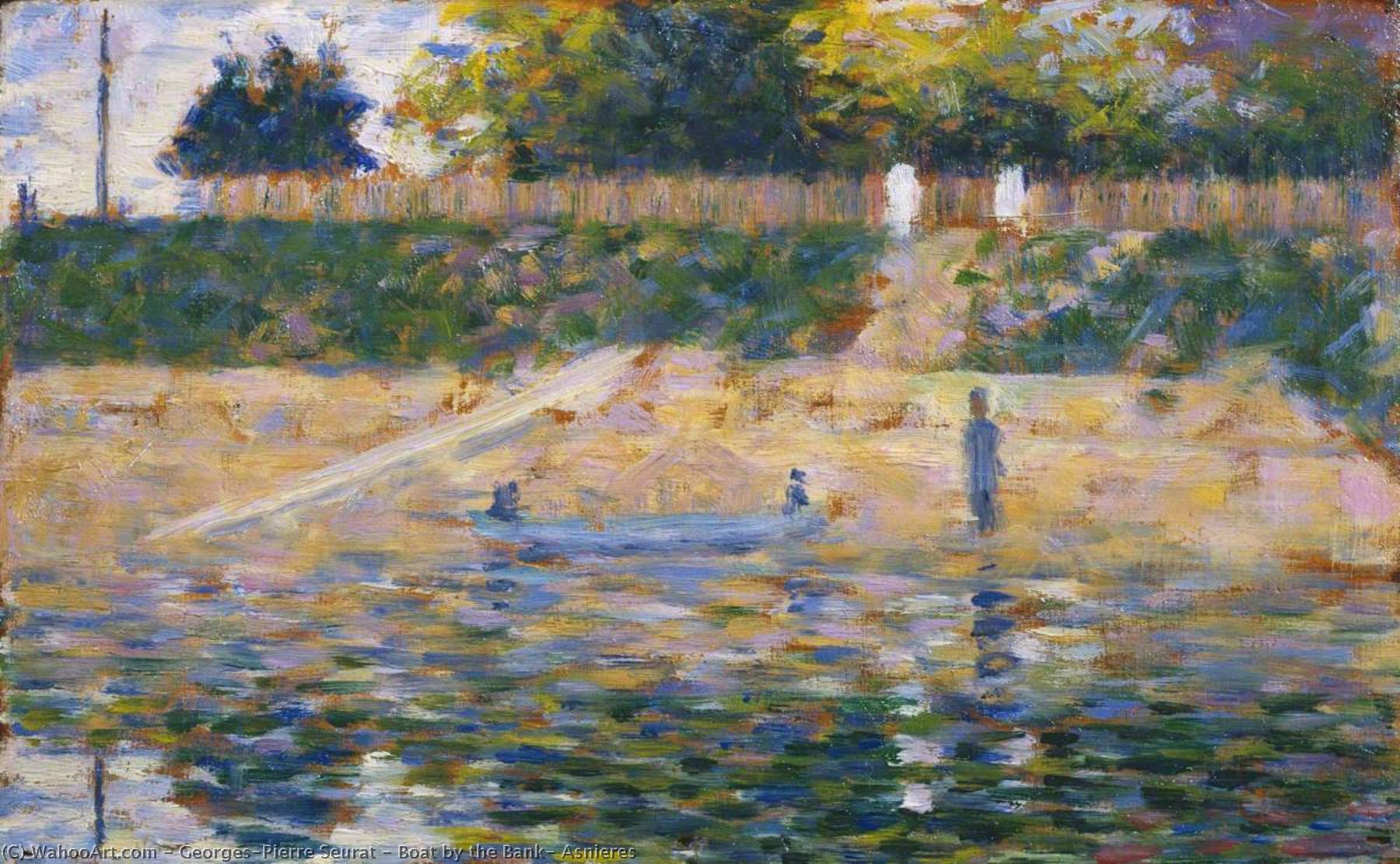 Wikioo.org - The Encyclopedia of Fine Arts - Painting, Artwork by Georges Pierre Seurat - Boat by the Bank, Asnieres