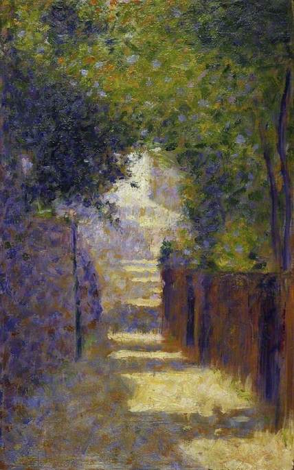 Wikioo.org - The Encyclopedia of Fine Arts - Painting, Artwork by Georges Pierre Seurat - The Rue St Vincent, Paris in Spring