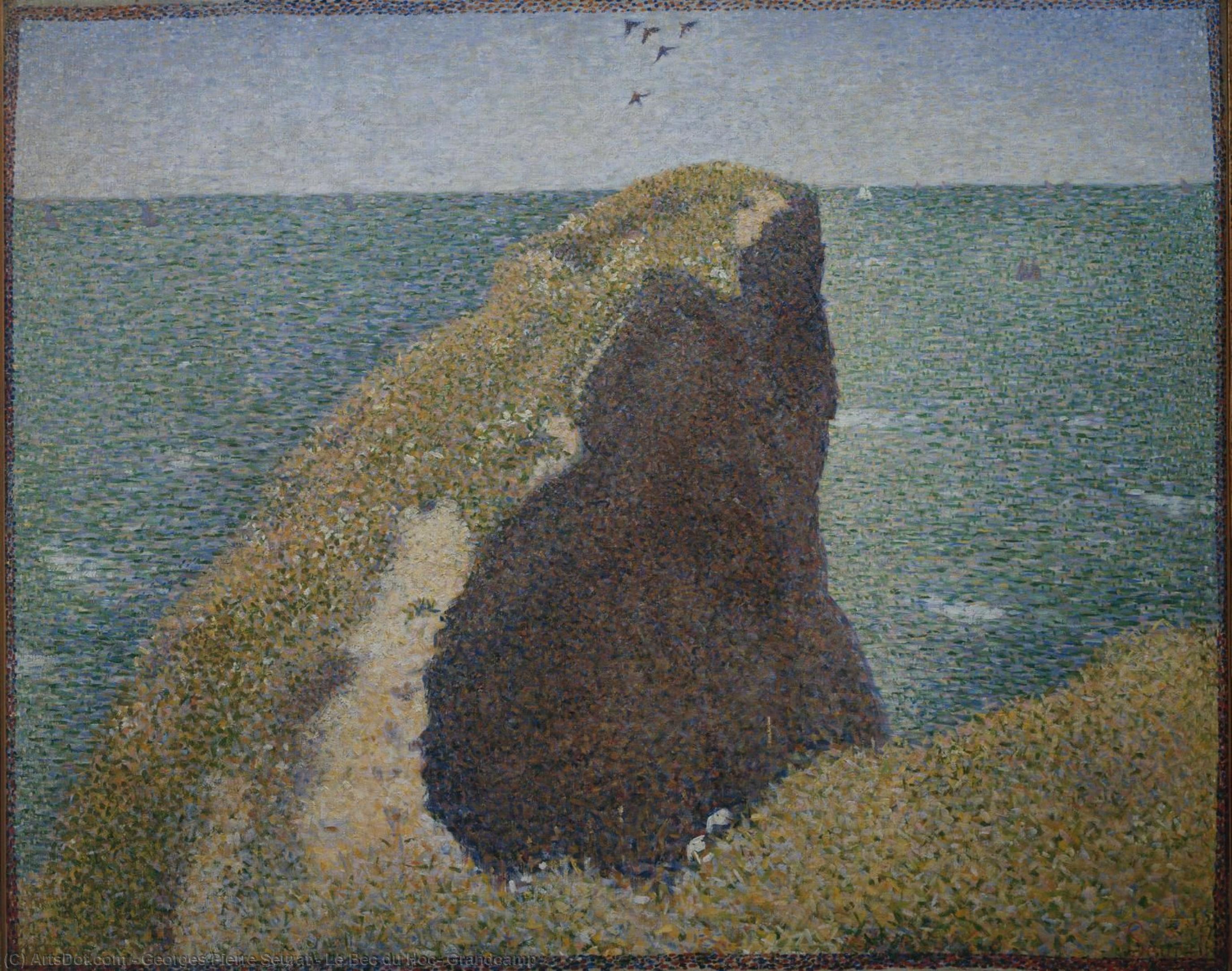 Wikioo.org - The Encyclopedia of Fine Arts - Painting, Artwork by Georges Pierre Seurat - Le Bec du Hoc, Grandcamp