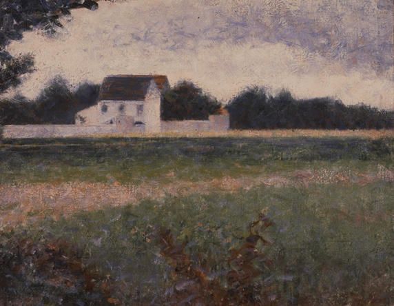Wikioo.org - The Encyclopedia of Fine Arts - Painting, Artwork by Georges Pierre Seurat - Paysage de l'Ile de France