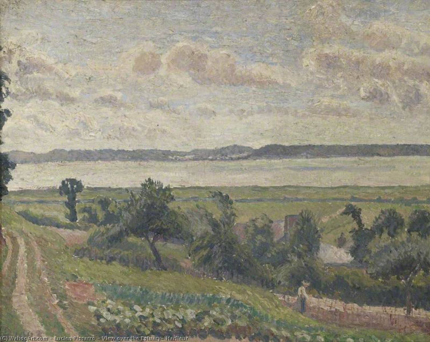 Wikioo.org - The Encyclopedia of Fine Arts - Painting, Artwork by Lucien Pissarro - View over the Estuary, Harfleur