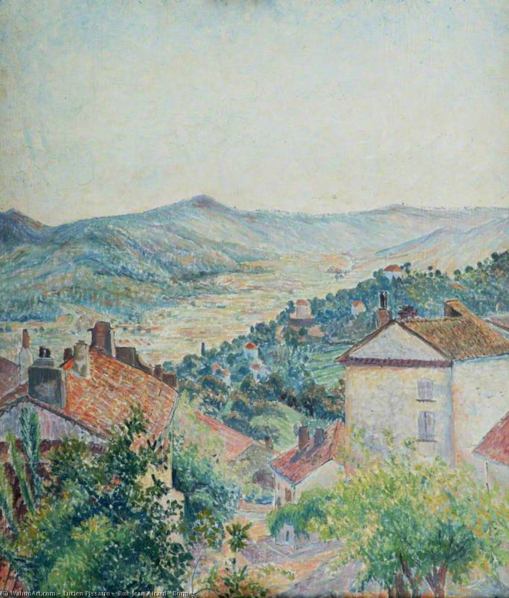 Wikioo.org - The Encyclopedia of Fine Arts - Painting, Artwork by Lucien Pissarro - Rue Jean Aicard, Bormes