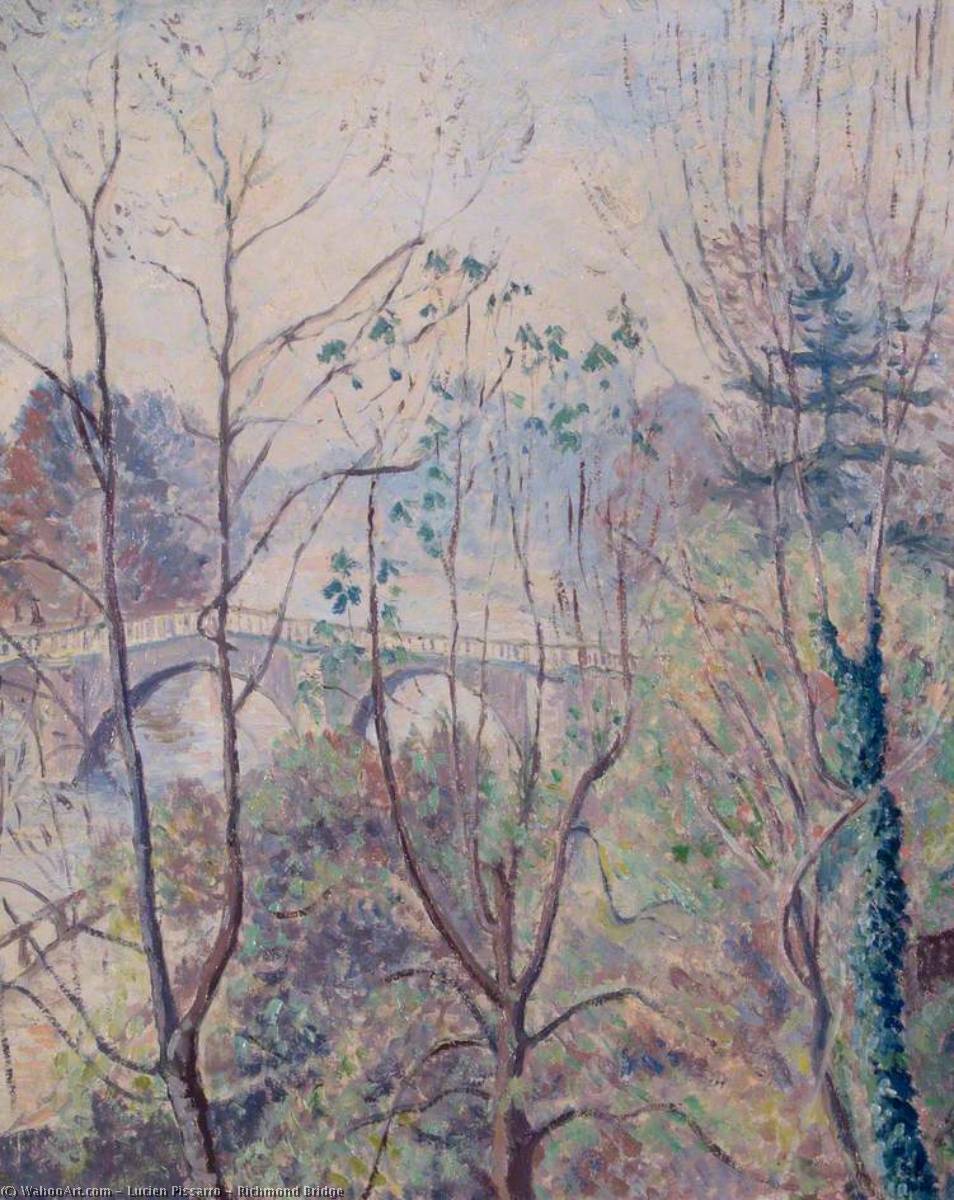 Wikioo.org - The Encyclopedia of Fine Arts - Painting, Artwork by Lucien Pissarro - Richmond Bridge