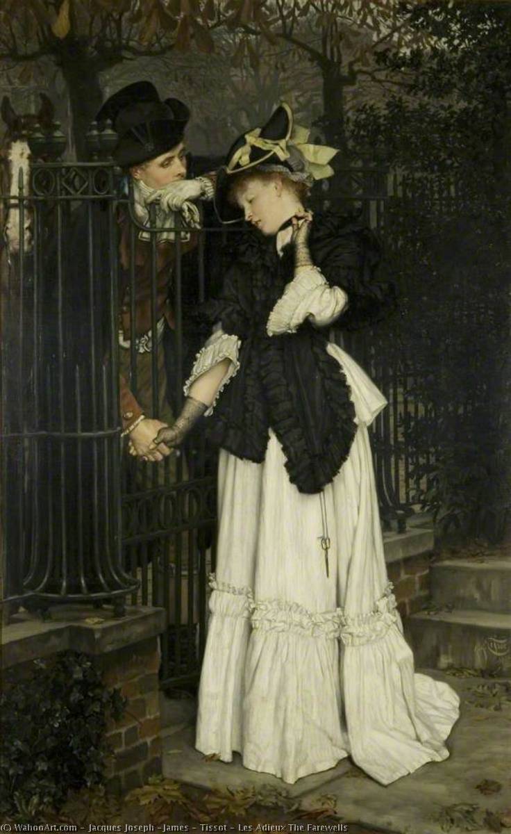 Wikioo.org - The Encyclopedia of Fine Arts - Painting, Artwork by Jacques Joseph (James ) Tissot - Les Adieux The Farewells