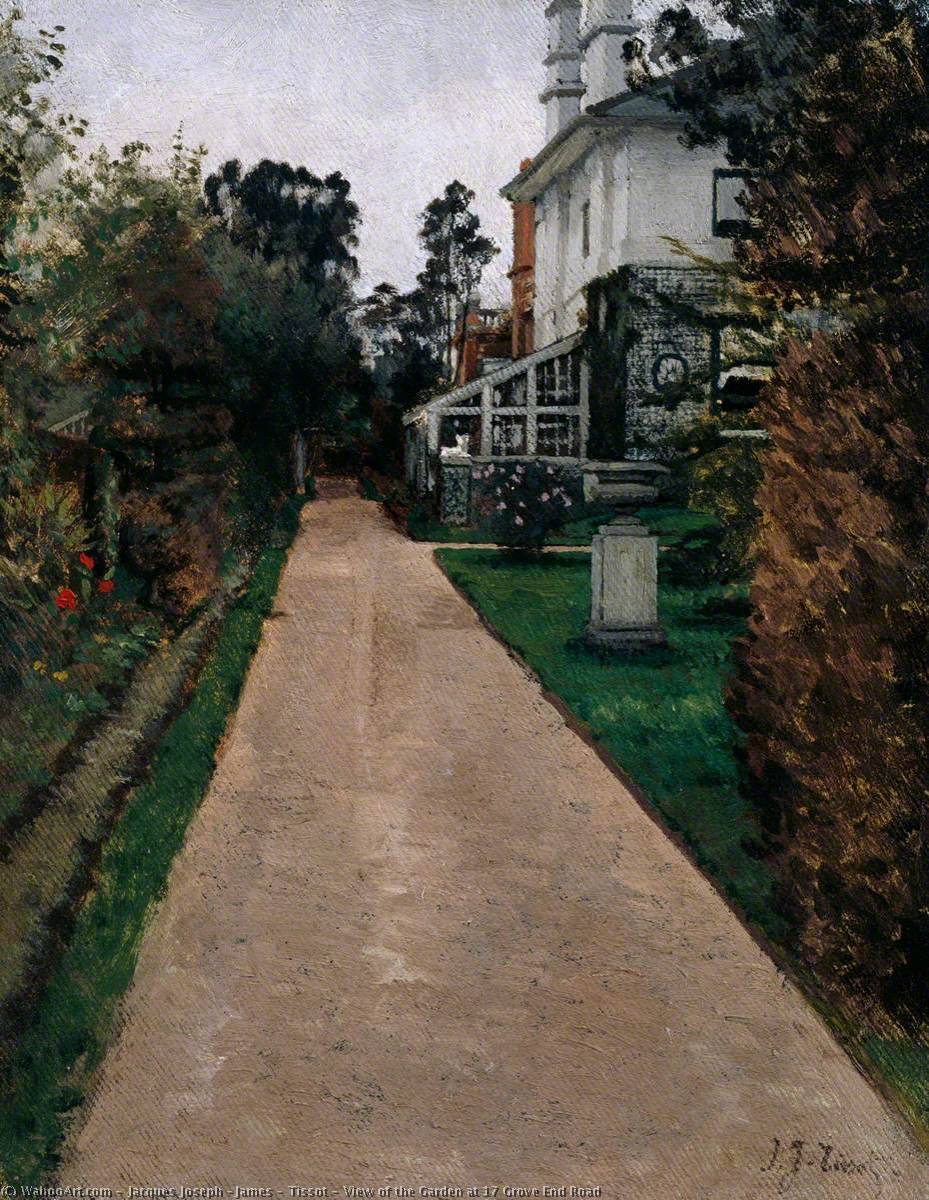 Wikioo.org - The Encyclopedia of Fine Arts - Painting, Artwork by Jacques Joseph (James ) Tissot - View of the Garden at 17 Grove End Road