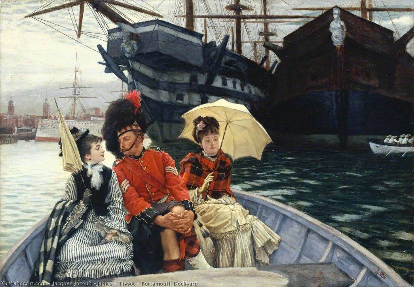 Wikioo.org - The Encyclopedia of Fine Arts - Painting, Artwork by Jacques Joseph (James ) Tissot - Portsmouth Dockyard