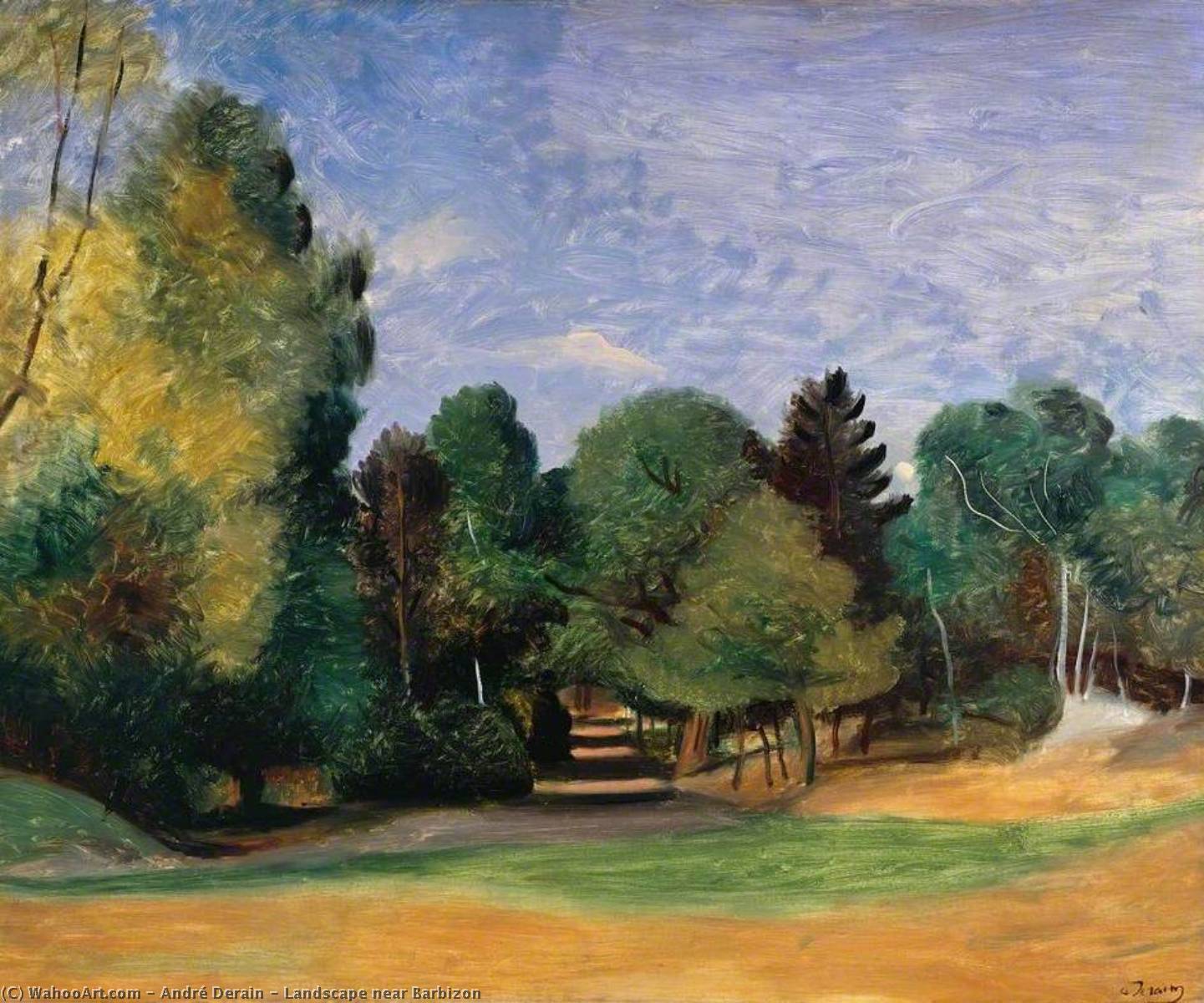 Wikioo.org - The Encyclopedia of Fine Arts - Painting, Artwork by André Derain - Landscape near Barbizon