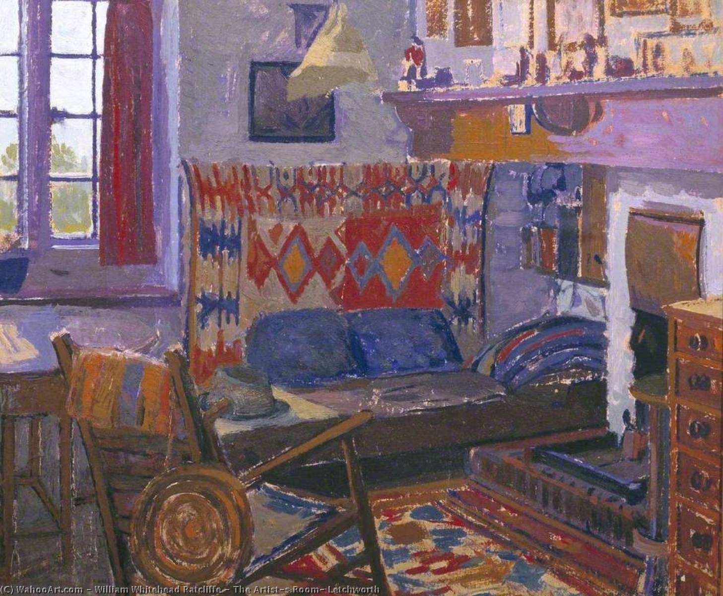 Wikioo.org - The Encyclopedia of Fine Arts - Painting, Artwork by William Whitehead Ratcliffe - The Artist's Room, Letchworth