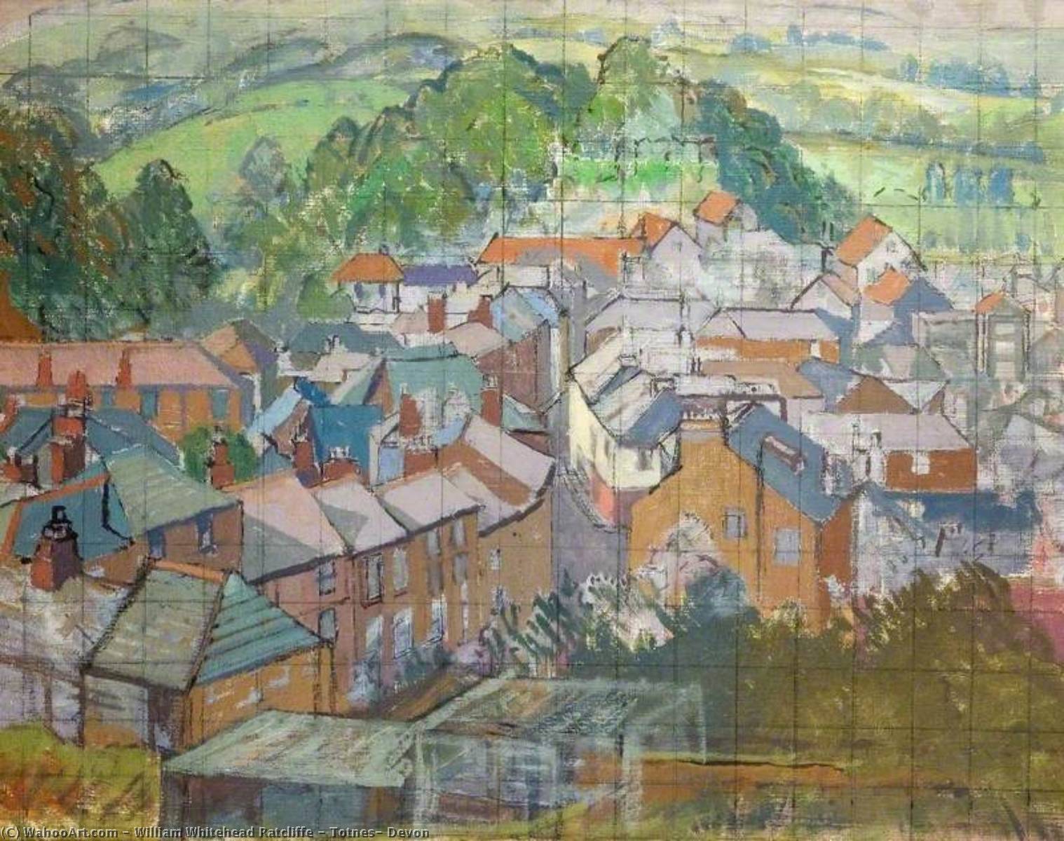 Wikioo.org - The Encyclopedia of Fine Arts - Painting, Artwork by William Whitehead Ratcliffe - Totnes, Devon