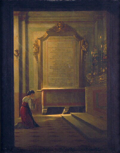 Wikioo.org - The Encyclopedia of Fine Arts - Painting, Artwork by Jean Pierre Franque - Le tombeau de Clotilde de France à Naples