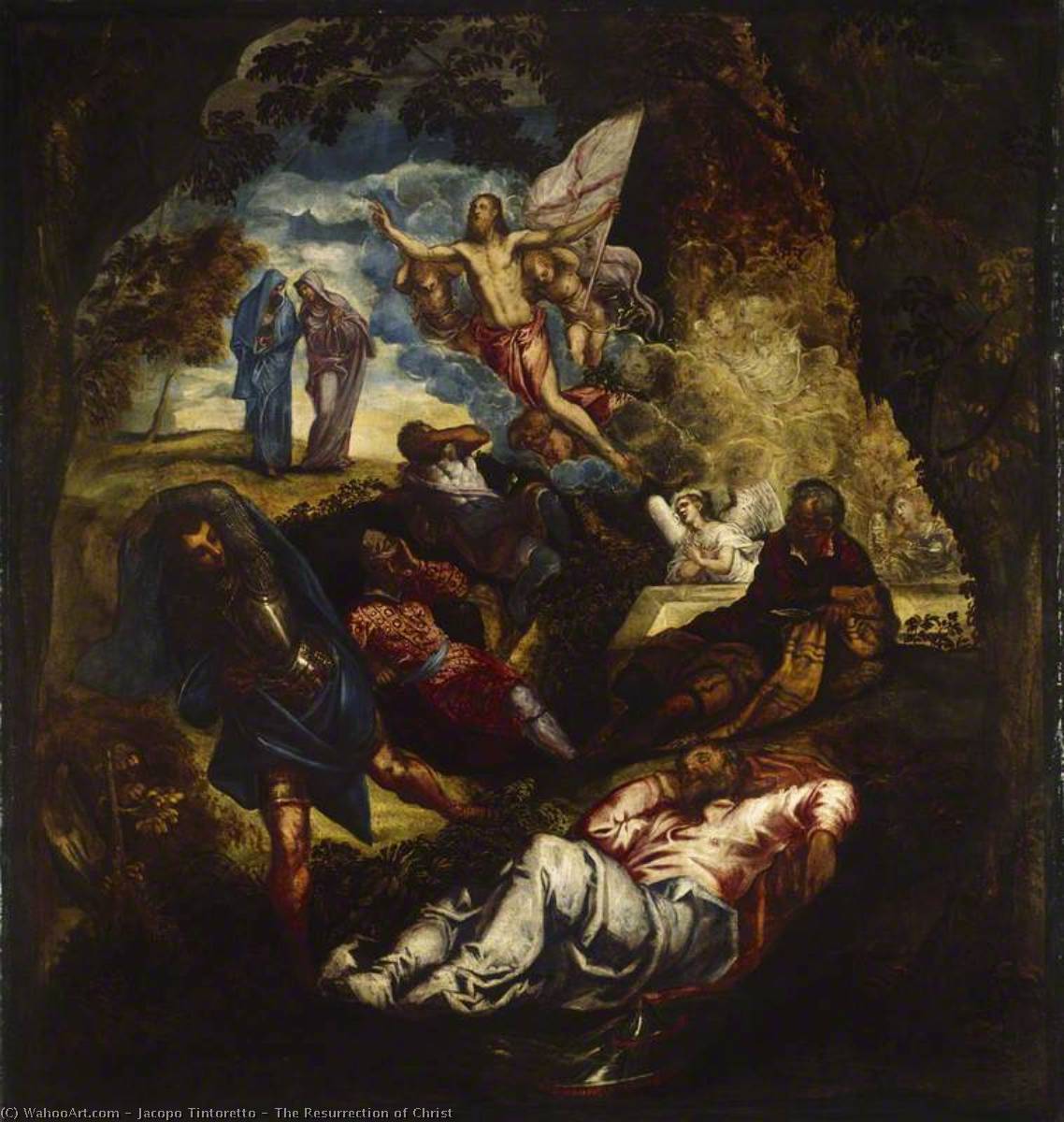 Wikioo.org - The Encyclopedia of Fine Arts - Painting, Artwork by Jacopo Tintoretto - The Resurrection of Christ