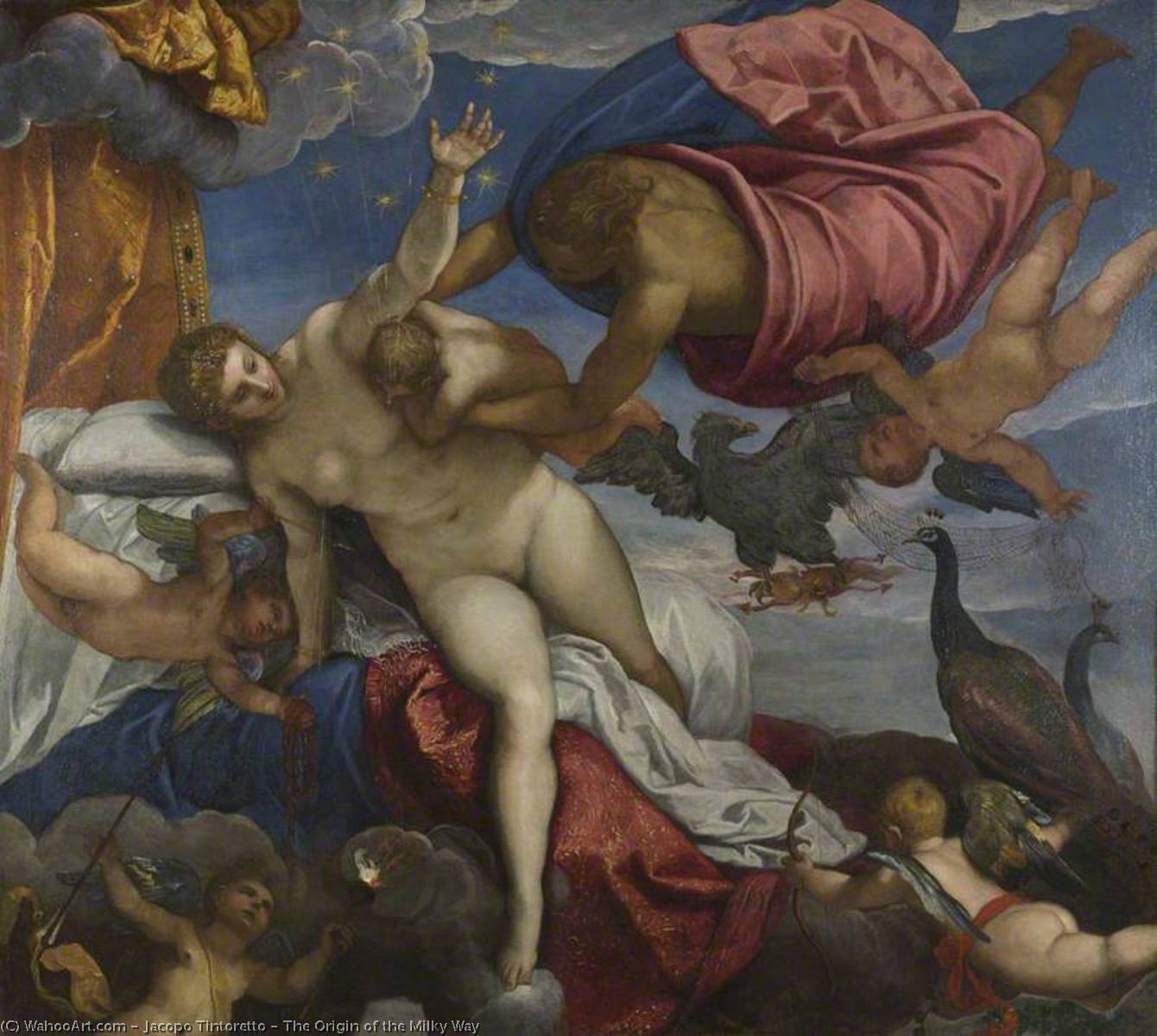 Wikioo.org - The Encyclopedia of Fine Arts - Painting, Artwork by Jacopo Tintoretto - The Origin of the Milky Way