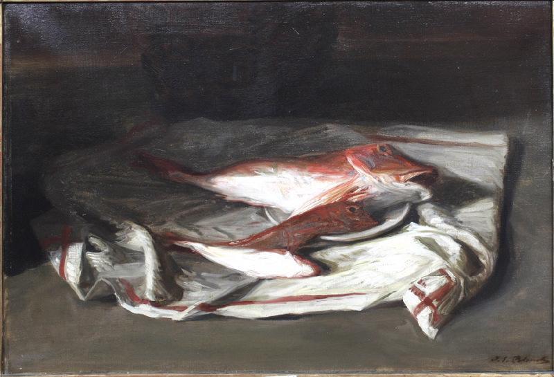 WikiOO.org - Encyclopedia of Fine Arts - Lukisan, Artwork Jacques-Emile Blanche - Nature morte aux rougets