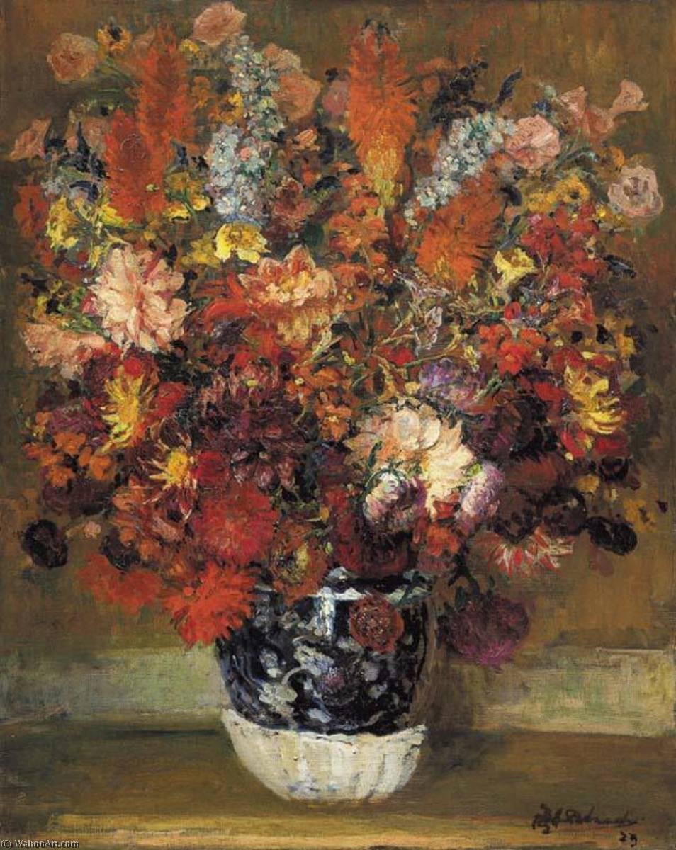 WikiOO.org - Encyclopedia of Fine Arts - Maalaus, taideteos Jacques-Emile Blanche - Flowers in a Pot