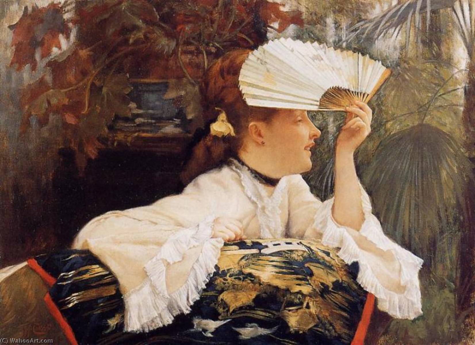 Wikioo.org - The Encyclopedia of Fine Arts - Painting, Artwork by James Jaques Joseph Tissot - The Fan