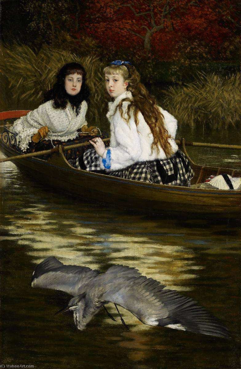 WikiOO.org - Enciclopedia of Fine Arts - Pictura, lucrări de artă James Jacques Joseph Tissot - English On the Thames, A Heron