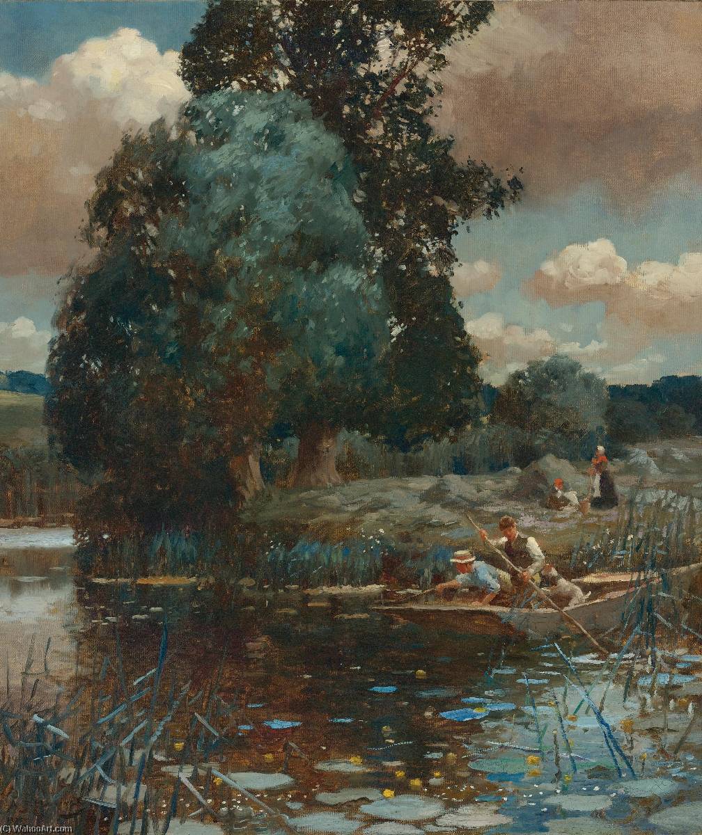 WikiOO.org - Encyclopedia of Fine Arts - Malba, Artwork Alfred James Munnings - A Summer Afternoon