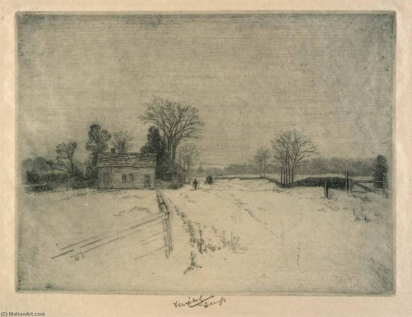 Wikioo.org – L'Enciclopedia delle Belle Arti - Pittura, Opere di Charles Frederick William Mielatz - In inverno Narragansett