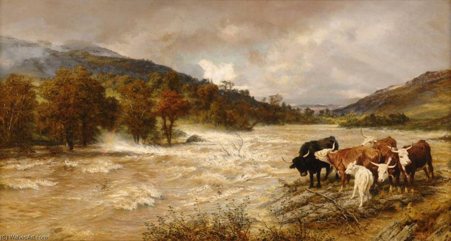 WikiOO.org – 美術百科全書 - 繪畫，作品 Henry William Banks Davis -  的  洪水