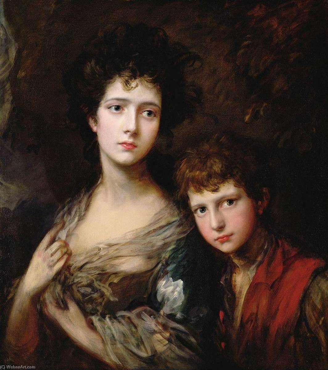 WikiOO.org – 美術百科全書 - 繪畫，作品 Thomas Gainsborough - 伊丽莎白 和  托马斯  林利
