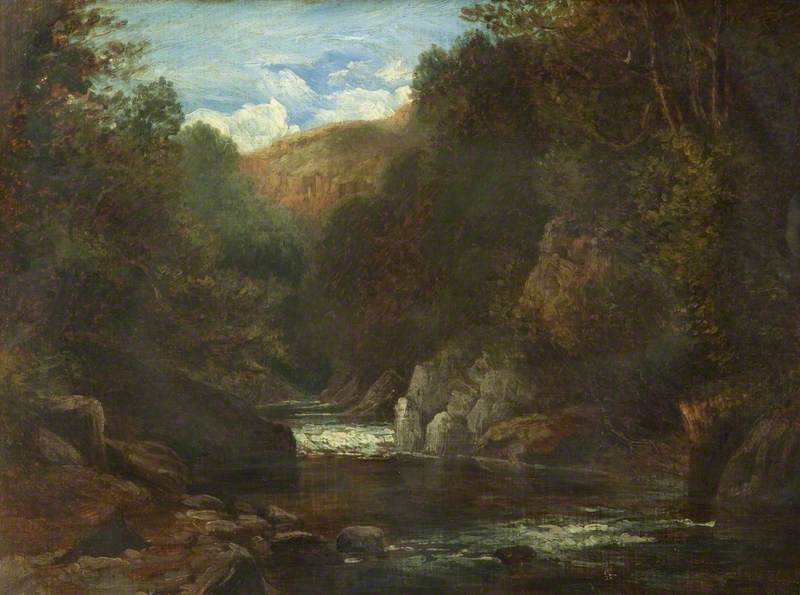 Wikioo.org - The Encyclopedia of Fine Arts - Painting, Artwork by David Cox The Elder - Dell Scene near Betws y Coed