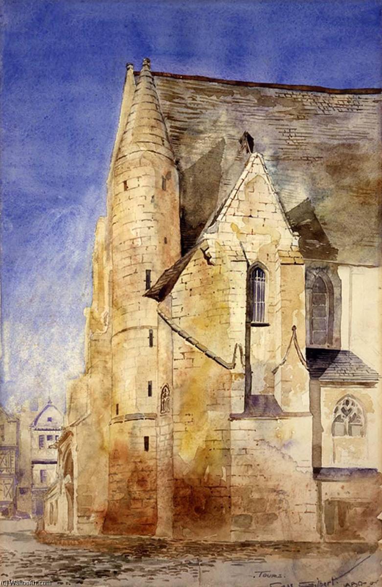 Wikioo.org - The Encyclopedia of Fine Arts - Painting, Artwork by Cass Gilbert - Old Church, Tours, France