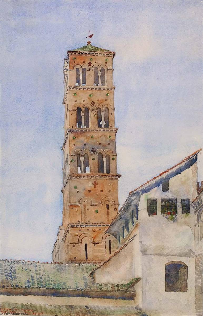 Wikioo.org - The Encyclopedia of Fine Arts - Painting, Artwork by Cass Gilbert - Tower, San Francisco Romano, Rome