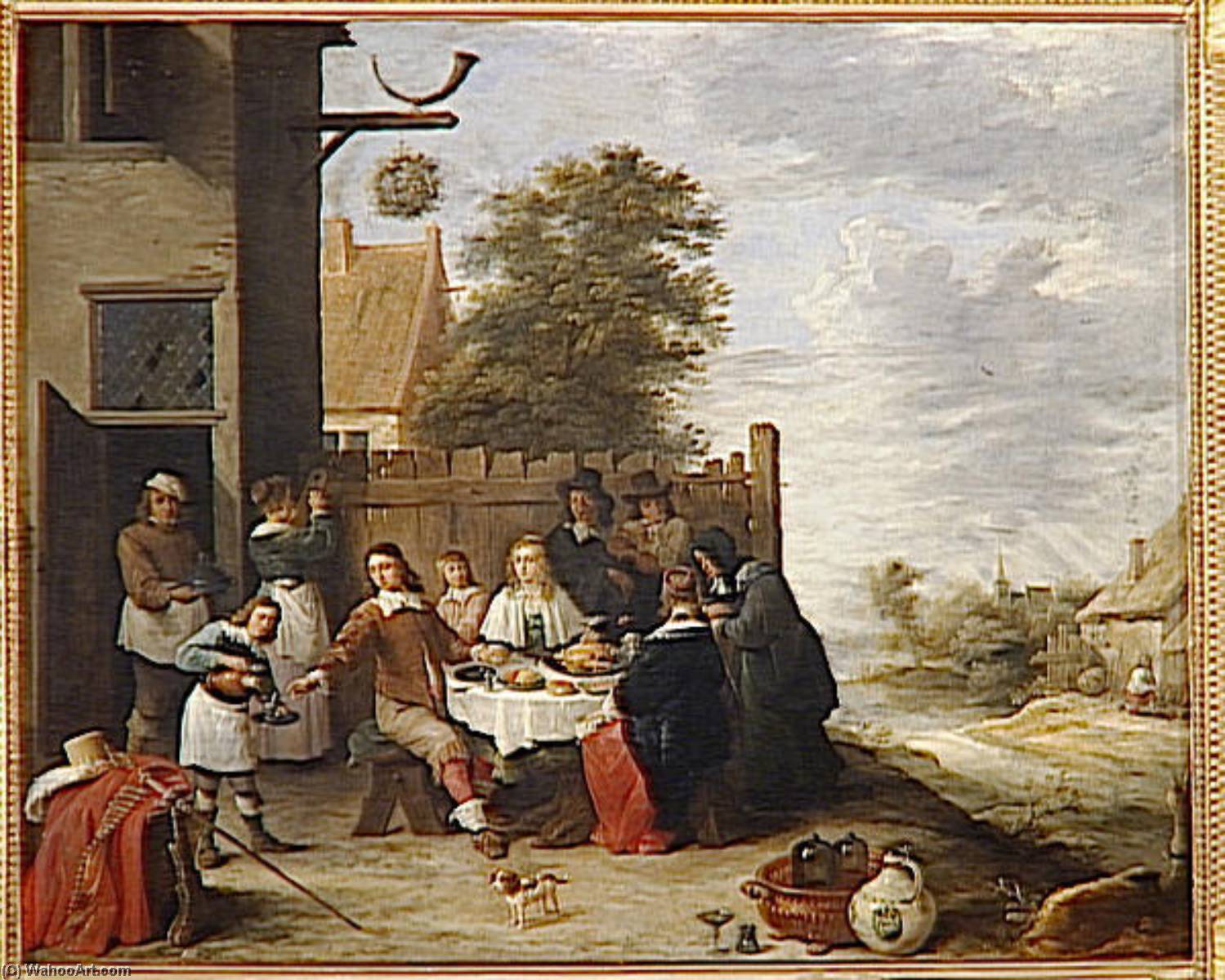 Wikioo.org - The Encyclopedia of Fine Arts - Painting, Artwork by David Teniers Ii Le Jeune - LE FESTIN DE L'ENFANT PRODIGUE