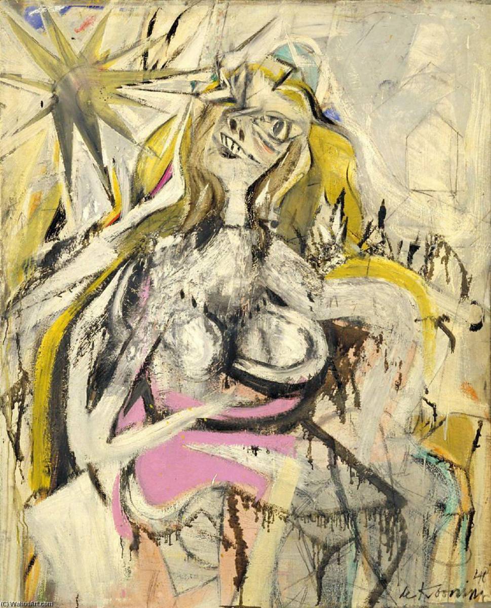 Wikioo.org - The Encyclopedia of Fine Arts - Painting, Artwork by Willem De Kooning - Woman Verso Untitled