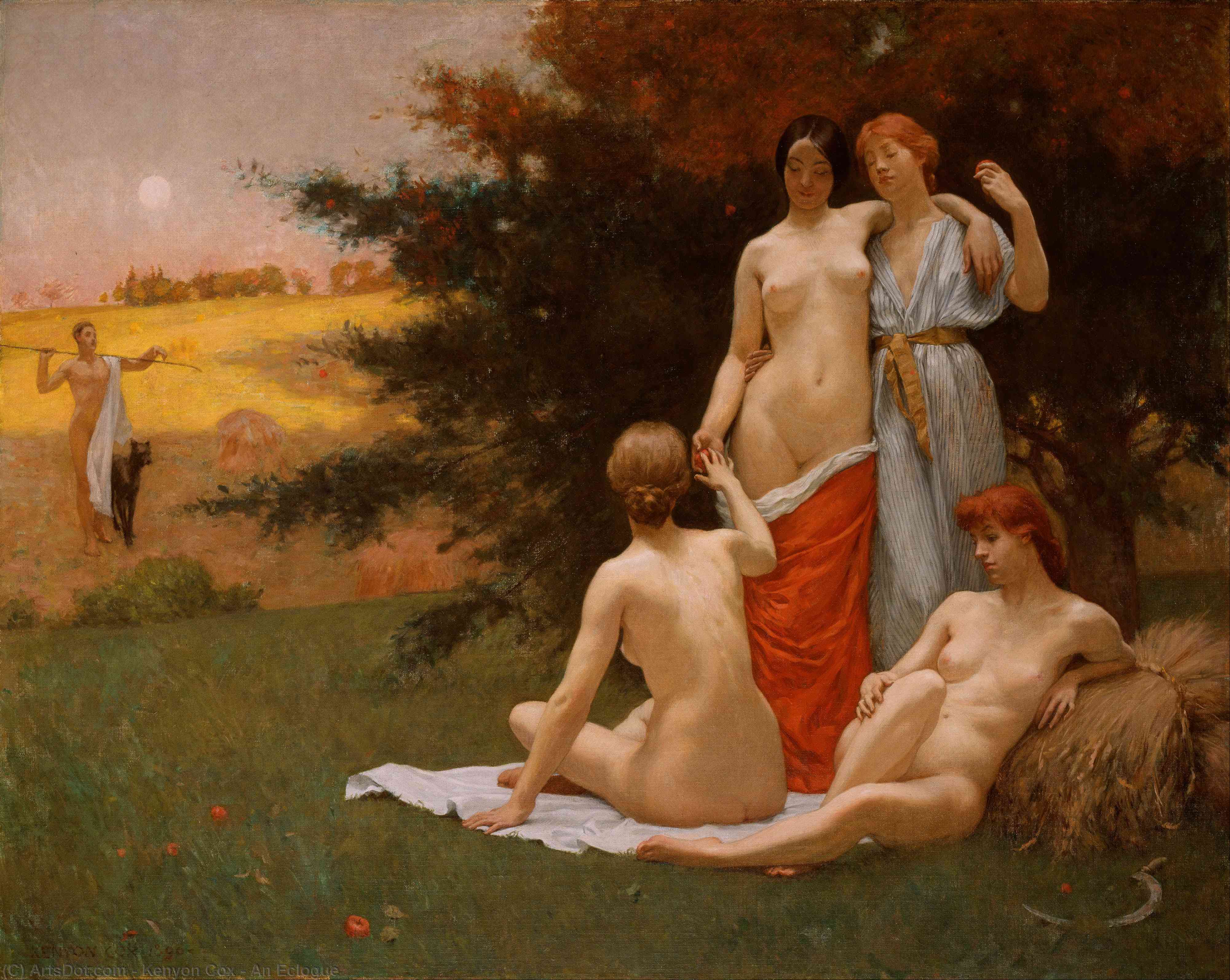 Wikioo.org - The Encyclopedia of Fine Arts - Painting, Artwork by Kenyon Cox - An Eclogue