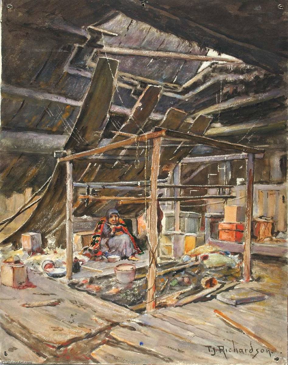 Wikioo.org - The Encyclopedia of Fine Arts - Painting, Artwork by Theodore J. Richardson - Native Interior