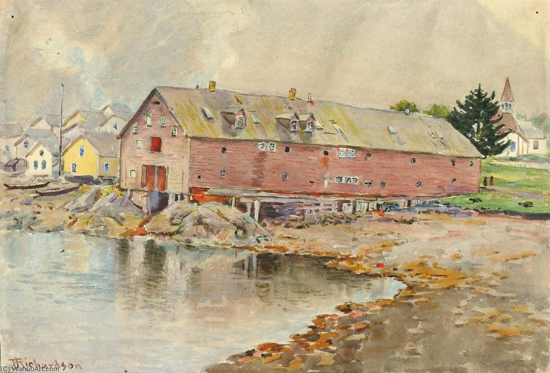Wikioo.org - The Encyclopedia of Fine Arts - Painting, Artwork by Theodore J. Richardson - The Old Warehouse, Sitka
