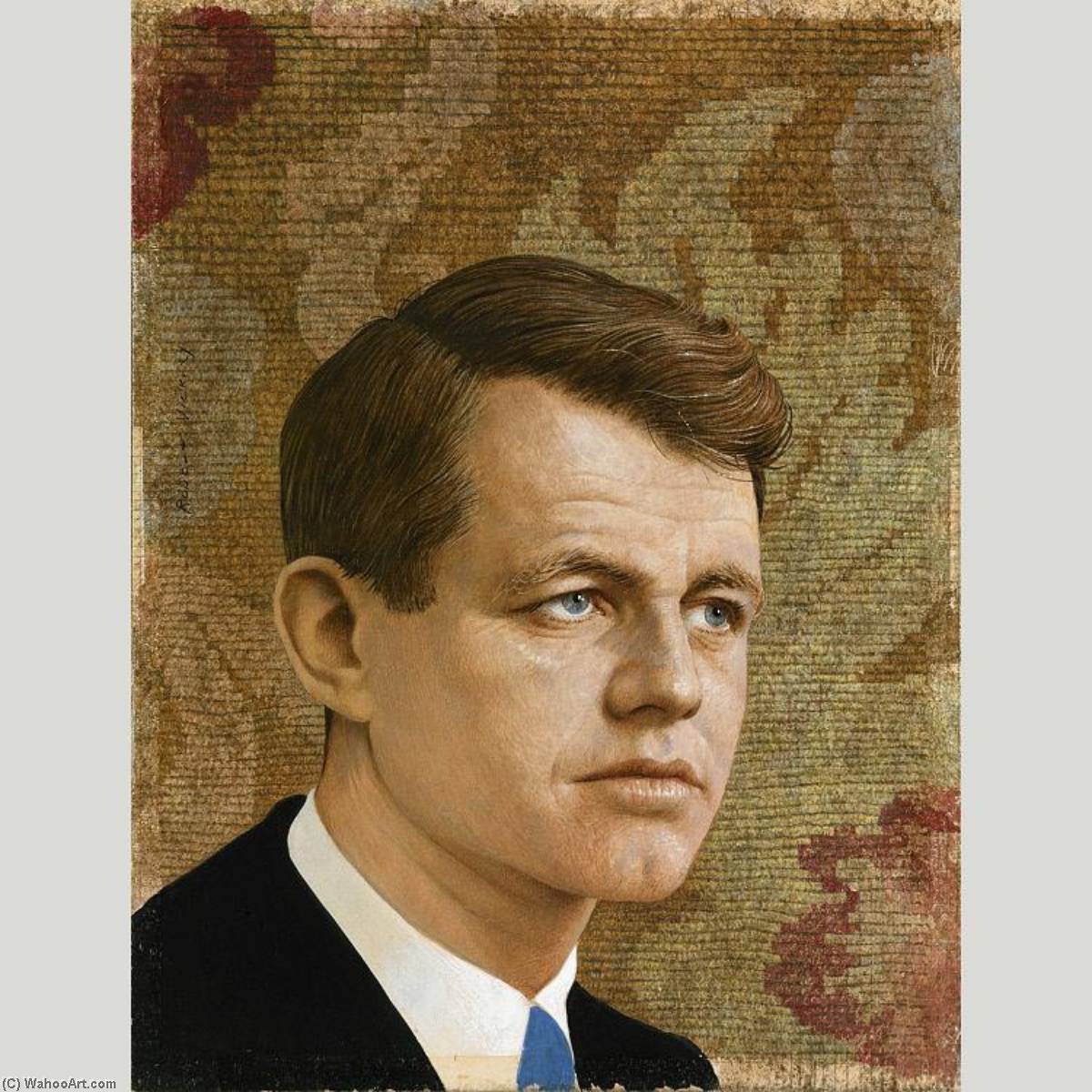 Wikioo.org - The Encyclopedia of Fine Arts - Painting, Artwork by Robert Vickrey - Robert F. Kennedy
