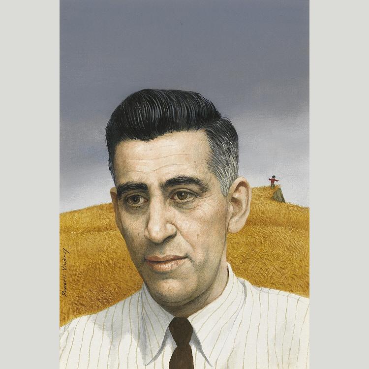 Wikioo.org - The Encyclopedia of Fine Arts - Painting, Artwork by Robert Vickrey - J. D. Salinger