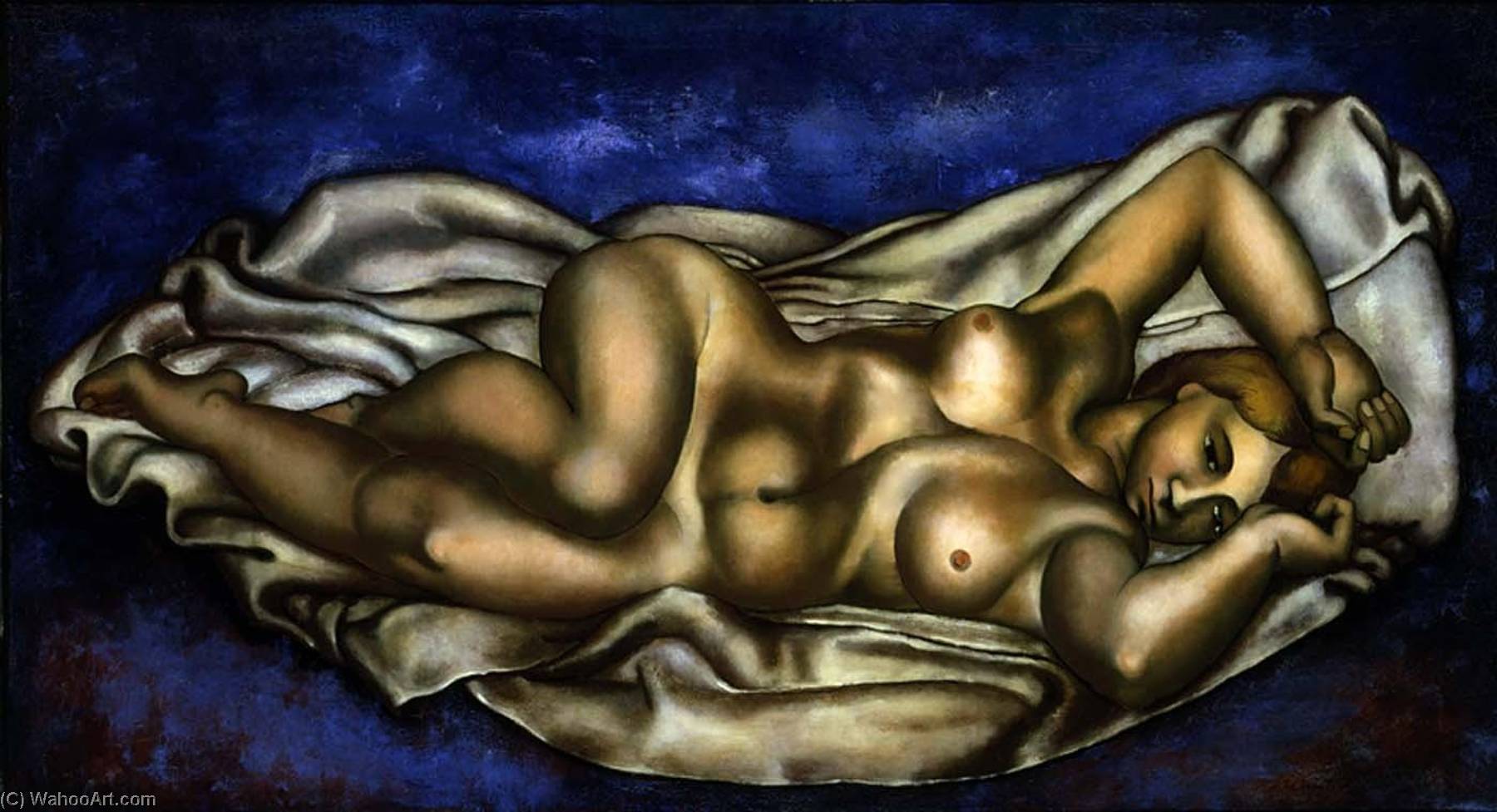 Wikioo.org - The Encyclopedia of Fine Arts - Painting, Artwork by Morris Kantor - Reclining Nude