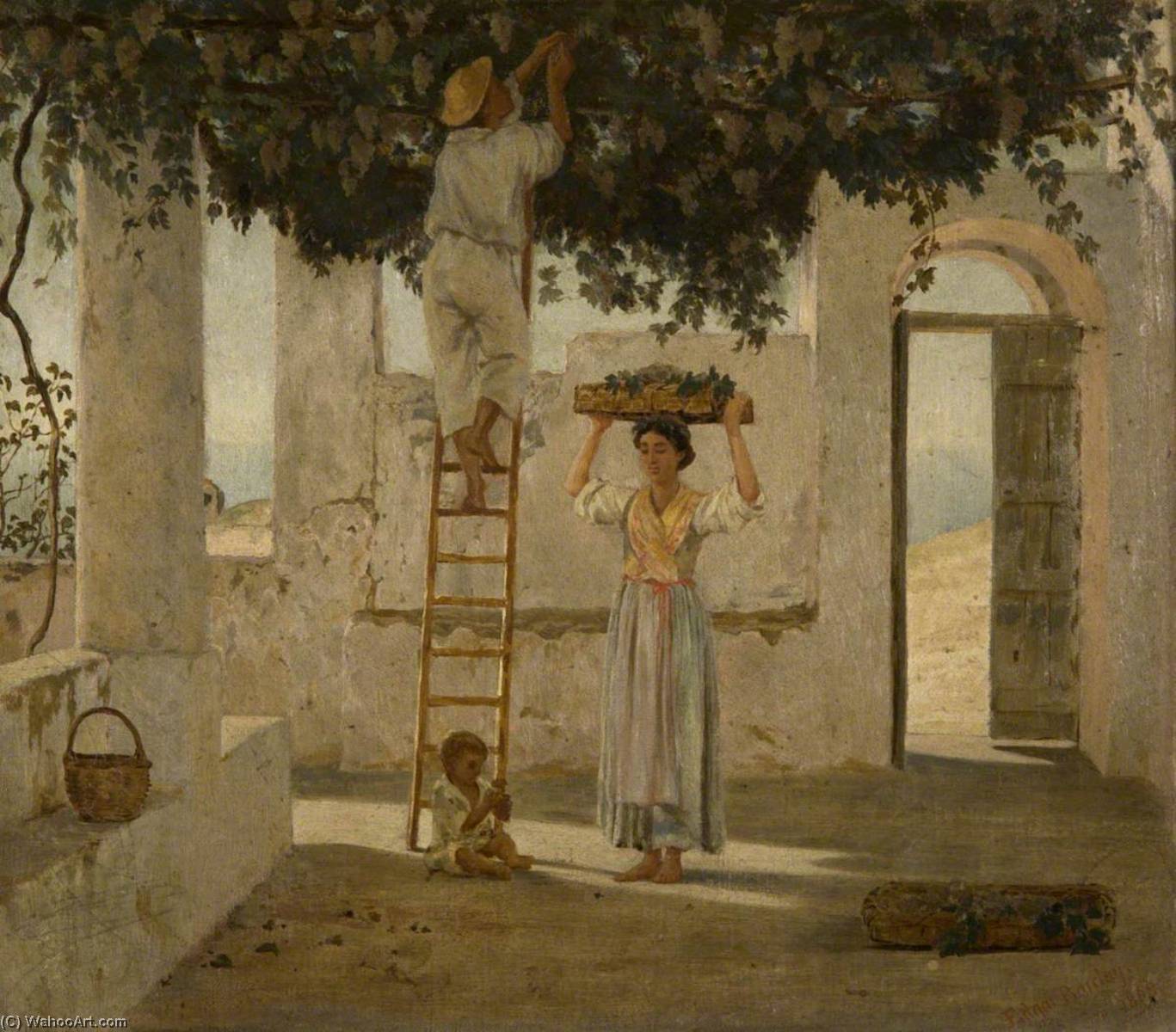 Wikioo.org - The Encyclopedia of Fine Arts - Painting, Artwork by Edgar Barclay - The Grape Harvest