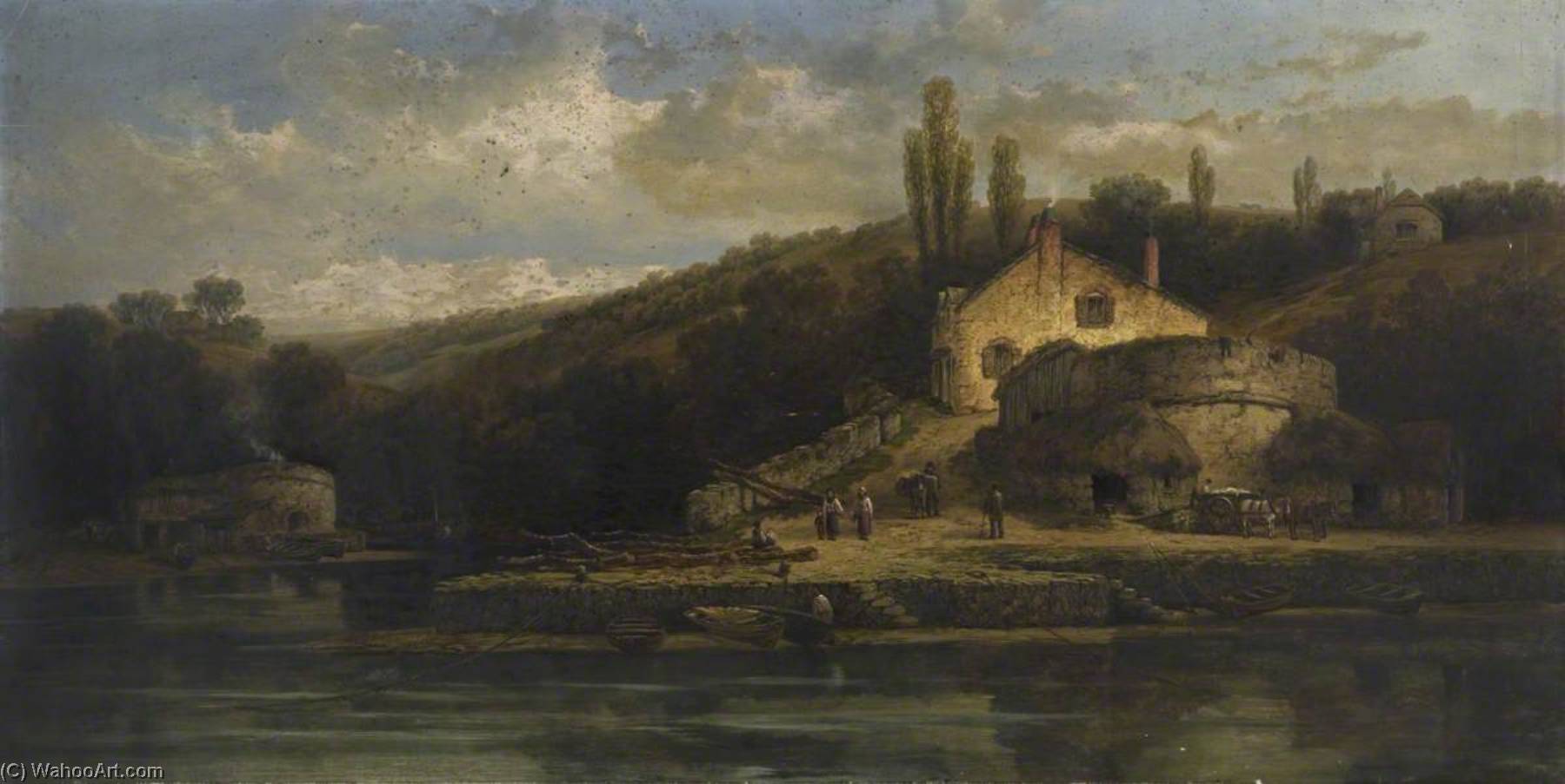 Wikioo.org - The Encyclopedia of Fine Arts - Painting, Artwork by William Pitt - On the Salcombe River, Devon