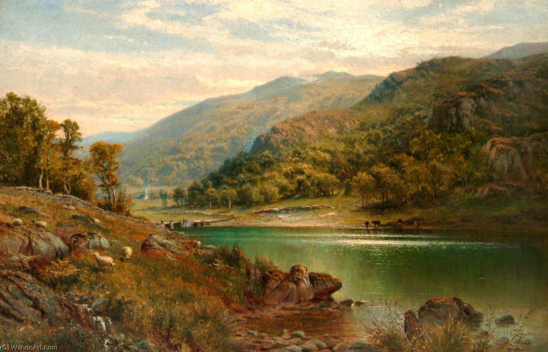 Wikioo.org - The Encyclopedia of Fine Arts - Painting, Artwork by Alfred Augustus Glendening - Llyn Mymbyr, Capel Curig