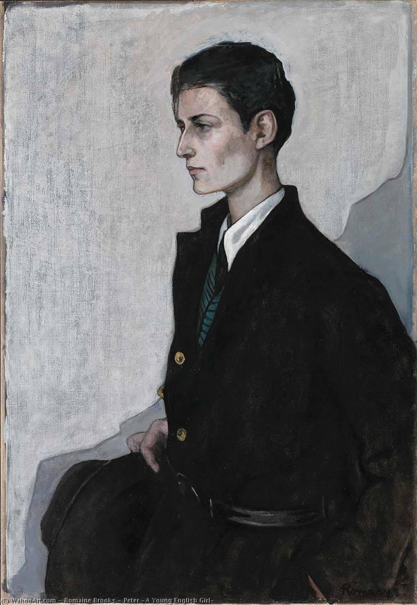 Wikioo.org - The Encyclopedia of Fine Arts - Painting, Artwork by Romaine Brooks - Peter (A Young English Girl)