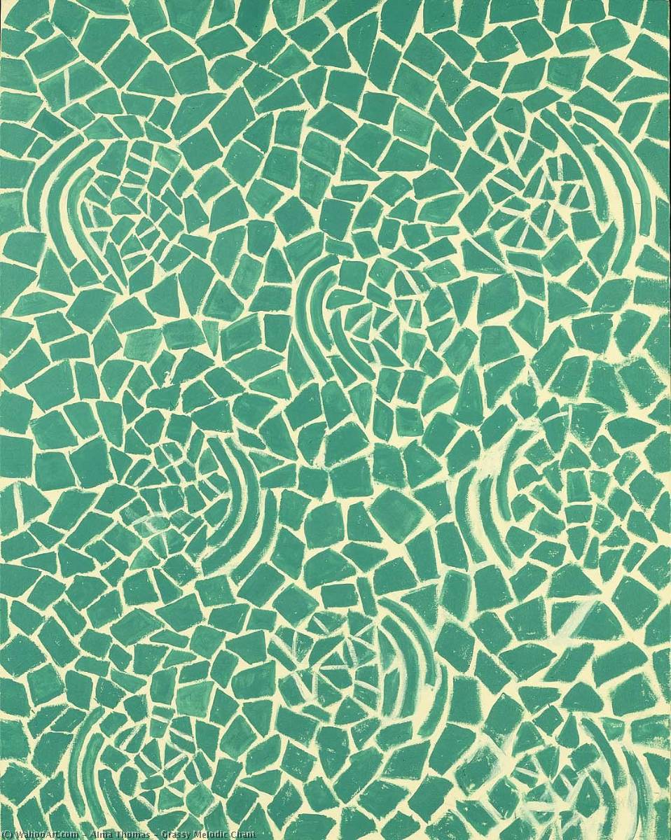 WikiOO.org – 美術百科全書 - 繪畫，作品 Alma Thomas - 绿色的 旋律  呗