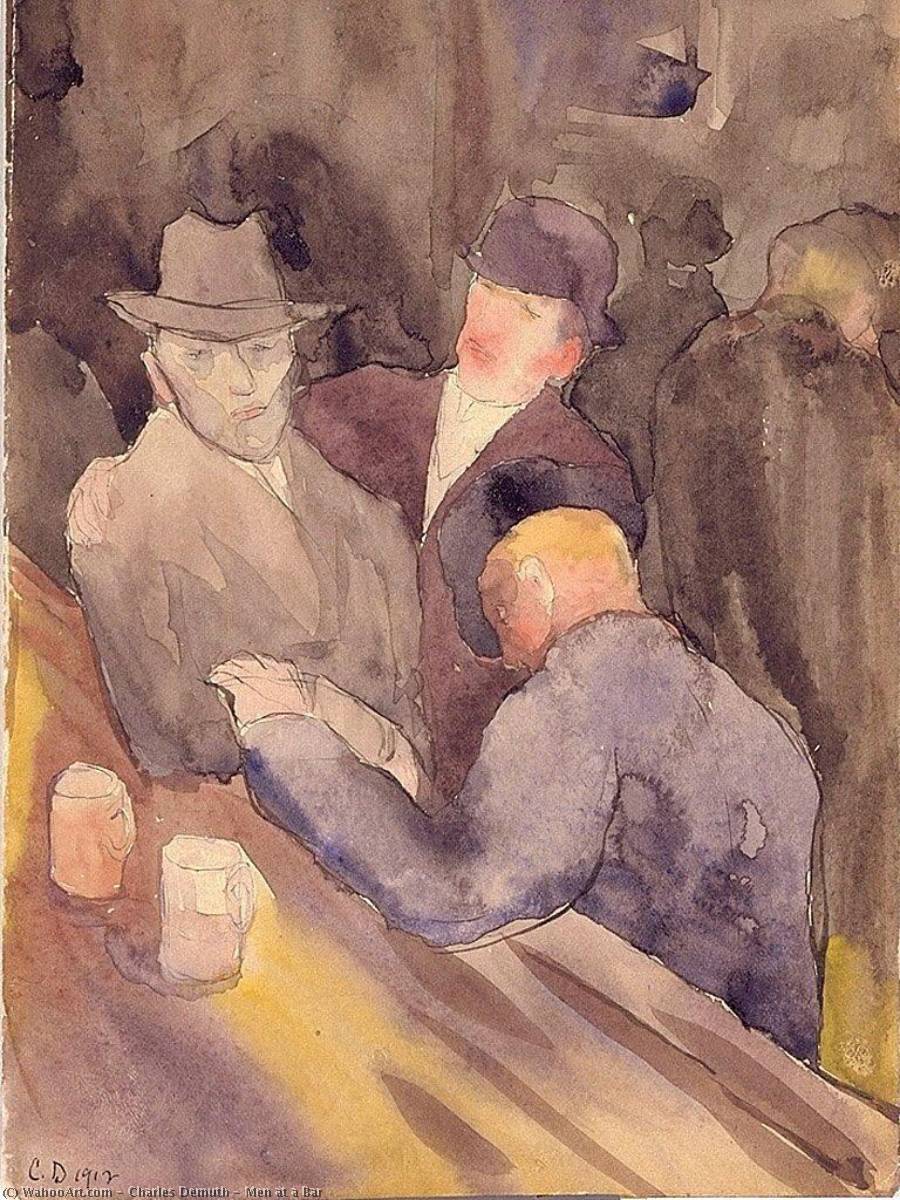 WikiOO.org - Encyclopedia of Fine Arts - Lukisan, Artwork Charles Demuth - Men at a Bar