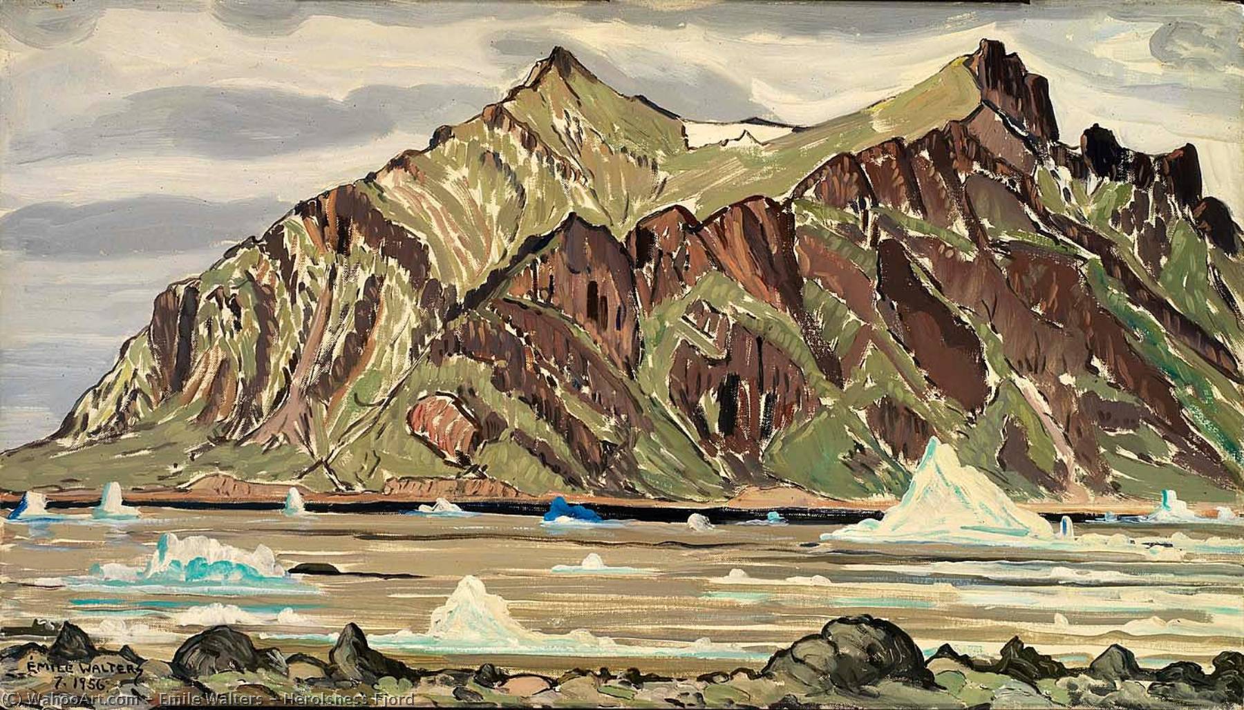 WikiOO.org - Enciclopédia das Belas Artes - Pintura, Arte por Emile Walters - Herolsness Fjord
