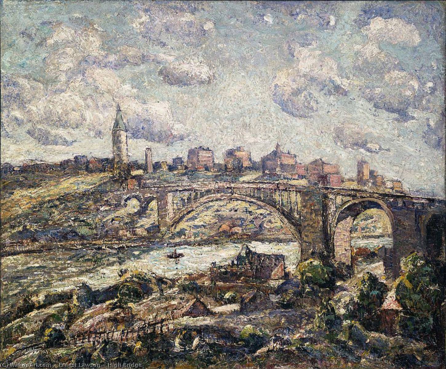 Wikioo.org - The Encyclopedia of Fine Arts - Painting, Artwork by Ernest Lawson - High Bridge