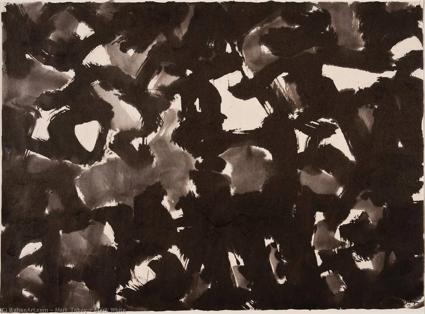 Wikioo.org - The Encyclopedia of Fine Arts - Painting, Artwork by Mark Tobey - Black White